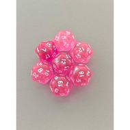 D20 Acrylic Polyhedral 20 sided Dice (10pcs)