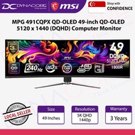 MSI MPG 491CQPX QD-OLED 49-inch QD-OLED 5120 x 1440 (DQHD) Computer Monitor 240Hz, Height Adjustable