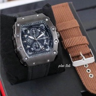 Jam Tangan pria Tali Kulit RM Tanggal Aktif
