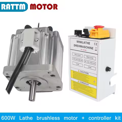 600W DC Brushless Lathe Spindle Motor With Control Board Card Controller Box For CJ 0618 Lathe Updat