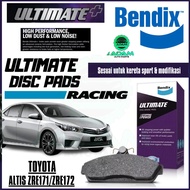 Bendix Ultimate Front  Rear  Brake Pad  Altis ZRE171/ZRE172 1.8/2.0L DB1802 ULT DB1786 ULT