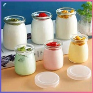 BENNETTGC 1Pcs Storage Cup​s Pudding Jars Wishing Bottle High Temperature Resistant Yogurt Container Homemade with Lid Glass Bottle Wedding Favors Baby Food Dessert