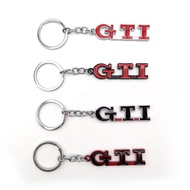 Volkswagen VW Collection - Golf GTI Logo Keyring Split Ring, Retro Style, Zinc Alloy, Red