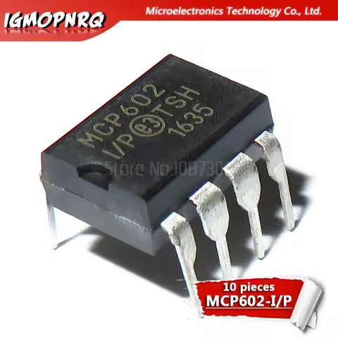 10PCS MCP601-I/P MCP6002-I/P MCP6004-I/P MCP602-I/P MCP6002 MCP6004 MCP601 MCP602 DIP8 Single Supply