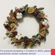 LP-8 DD🥏Vine Ring Dried Flower Wreath Door Hanging Christmas WreathdiyMaterial Package Christmas Gift Decoration Simulat