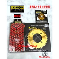Rantai JRP (RED) Sprocket JRP (GOLD 415) Set Yamaha SRL115-Fi JRP Thailand