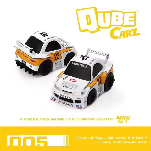 PreSale MINIGT Not 1:64 Qube Carz Nissan LBWK Kenmeri S15 SILVIA ER34 GTR R35 Diecast Car Model Coll