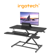 IRGOTECH Desk RIser Monitor Stand Double Layer Keyboard Tray Height Adjustable Monitor Riser Desk St