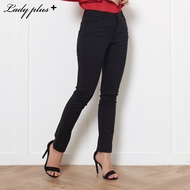 Lady Plus กางเกงขายาว | Long Pants 9746PL กางเกงทำงาน กางเกงทรงสลิม สีดำ