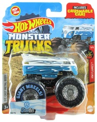 Hot Wheels Monster Trucks 2020 1:64 Scale Truck with Crushable Car #68/75 HW Flames #5/5 VW Volkswag