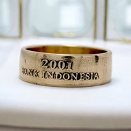 印尼錢幣戒指, 男士印尼戒指, 印尼國徽戒指, 錢幣戒指