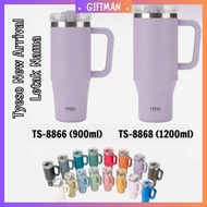 New TYESO Tumbler With Side Handle Tepi Design 900ML/1200ML Letak Nama Insulated Thermos Flask Water Bottle Botol Air