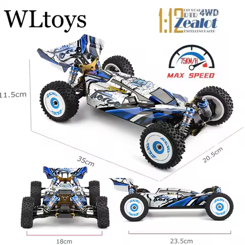 Wltoys New 124017-V8 1/12 2.4G Racing RC Cars 4WD Brushless Motor 75Km/H High Speed Remote Control O
