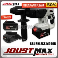 Yearly Clearance 50% Off JST-RH24V Brushless Motor Cordless Rotary Hammer Drill 28mm with 2 Lithium 