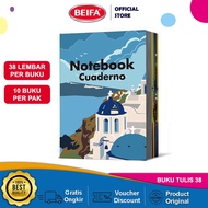 Beifa Notebook NE1 – 1 Set of 10 A5 & B5 Books, Thick Paper, Comfortable Writing, Anti-penetration