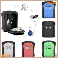 ELAINE Key Safe Box, Weatherproof Anti-theft 4 Digit Combination Lock,  Wall Mounted Engineering Pla