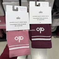 ALO SOCK Unisex Half-Crew Socks SIZE : S shop Thai