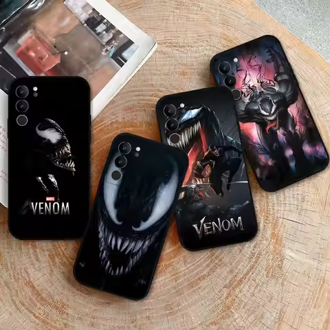 Marvel Black Venom Phone Case For VIVO V30 V29 V29E V27 V27E V25 V23 V23E V21 V21E V20 V20SE V17 V15