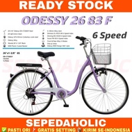 Sepeda Keranjang Dewasa Mini Odessy 26 83 F Ukuran 26 Inch 6 Speed