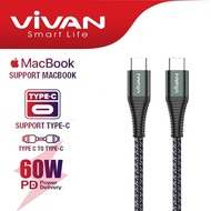 VIVAN KPD100S Type-C To Type-C PD 60W Data Cable - VIVAN KPD 100S Usb C 60W Type C Cable Original