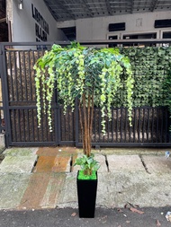Pohon wisteria  artificia~l hiasan dekorasi rumah kantor~ pohon pojok tanaman gantung plastik