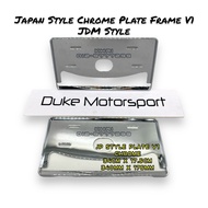 JDM Daihatsu Japan Style Chrome Car Number Plate Holder Frame Universal License Plate Vehicle Number