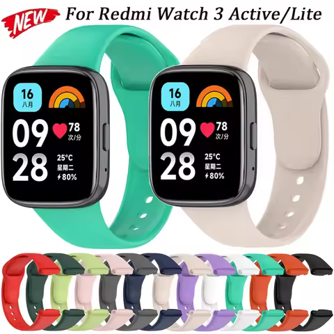 Sports Silicone Strap For Xiaomi Redmi Watch 3 Active Smartwatch Band Comfortable Bracelet Redmi Wat