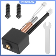 3D Printer Extruder Print Head Kit Heater Block Heating Tube Thermistor with 0.2mm 0.4mm Hardened St
