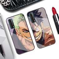 Huawei Y7A Y6 Y7 Pro Y6S Y5P Y9 Y5 Prime 2018 Y7P Y7 Prime 2019 Y8P Y9S For Anime One Piece Luffy Glass Casing Phone Case Zorro Protective Cover Back Shockproof Hard Cases