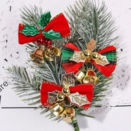 Christmas Bows with Bells Tree Hanging Pendant Gift Box Decoration DIY Accessories for New Year Part