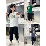 Boys Suits Ages 6-17 Years One Set Kece Shirt Plus Pants Set Boys Capital Pair Of Alphabet Wholesale
