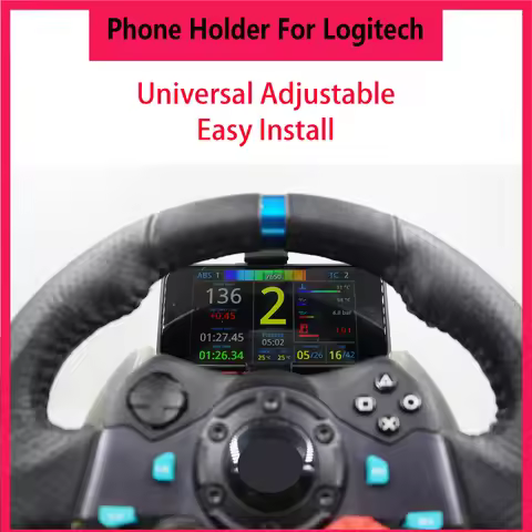 SIMPUSH Universal Adjustable Phone Holder Mount Stand Compatible with Logitech G29 G923 G920 Base - 