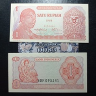 Uang Kertas Kuno Indonesia 1 Rupiah Seri Jendral Soedirman th 1968