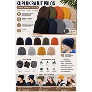 Knitted beanie hat POLOS men's beanie hat Wanita beanie hat/ POLOS beanie hat hat