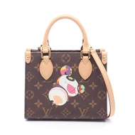 【มือสอง】 กระเป๋าถือ LOUIS VUITTON รุ่น LV × TM OnTheGo BB ลายโมโนแกรมแพนด้า 2WAY M13668 ผ้าคลุม PVC 