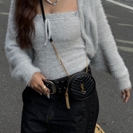 【全新閒置品🎁】 YSL 黑金 圓餅小包 斜背包