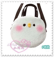 ♥小花花日本精品♥Hello Kitty 卡娜赫拉絨毛兩用側背包小雞P助款包包二用包手提包斜背包肩背包絨毛大臉造型白色