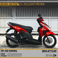 VRV49 CUTTING STICKER STRIPING VARIASI VARIO 110 KARBU TECHNO STRIPING VARIASI VARLA VARTECH 110 CLI