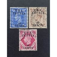 English Military Stamps in Eritrea 1948 -1949 King George VI - Overprinted BMA- ERITREA"