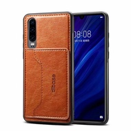 Case Samsung Galaxy A70 A50 A30 A20 A7 2018 S10 Plus Note 9 J4 Plus  Card Slot PU Leather Case Cover