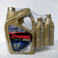 น้ำมันเครื่อง ดีเซล ส้งเคราะห์แท้ ไดนามิค คอมมอนเรล ซินธิติค เบอร์ 5w-30 ขนาด 6 ลิตร แถม 2 ลิตร PTT