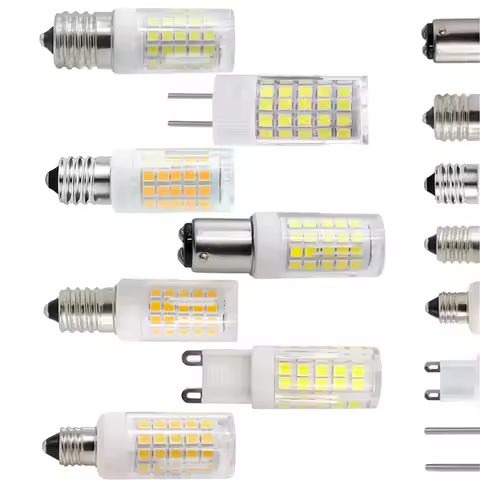 Dimmable LED Corn Light Bulbs G4 G8 GY6.35 G9 E14 E17 E11 E12 BA15D 64Led 7W Lamp Replace 50W Haloge
