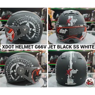 XDOT HELMET G66V JET BLACK SS WHITE