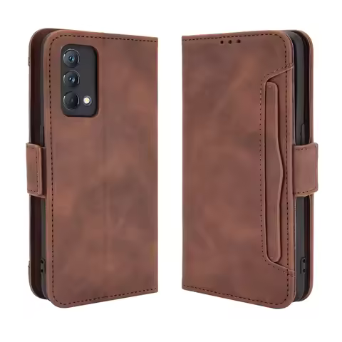 For Realme GT Master Edition Cover Premium Leather Leather Flip Multi-card slot Cover For OPPO Realm