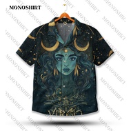 KEMEJA MONO Men's Hawaiian Shirt Zodiac Virgo Women's Full Print Short Sleeve | MS-777