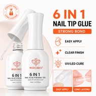 Modelones Nail Tips Glue For Press On Nail and Fake Nail Harmless /Long Lasting / Need UV light 15ml