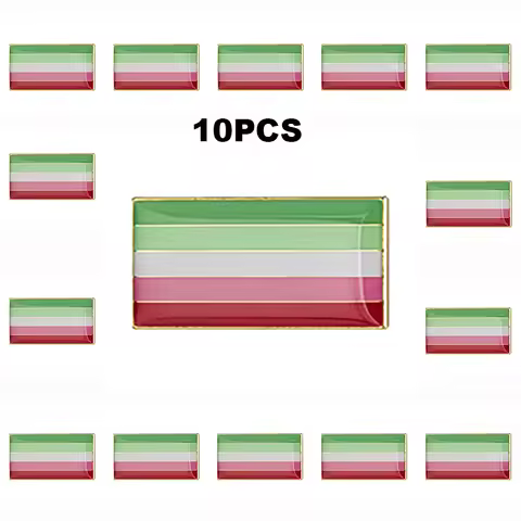 10PCS a lot Abrosexual Pride Flag Metal Lapel Pin Flag Pin Badge