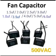 Fan Cap Fan Capacitor Kapasitor Kipas Meja / Siling CBB61 500VAC (Good Quality)1.2UF 1.5UF 2.0UF 2.5