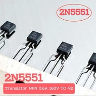 (5 PCS) TRANSISTOR 2N5551 2N 5551 NPN 0.6A 160V TO-92 ORIGINAL