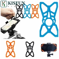 KISFUN Mobile Phone Fasten Rubber Band, Mobile Phone Holder Fix Belt, Not Easily Broken Protective Mesh Fasten Silicone Bicycle Supply